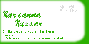 marianna nusser business card